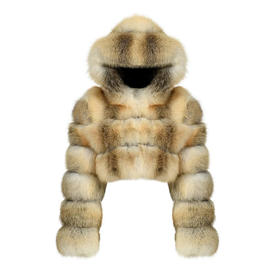 KAYALI HODDED FUR COAT