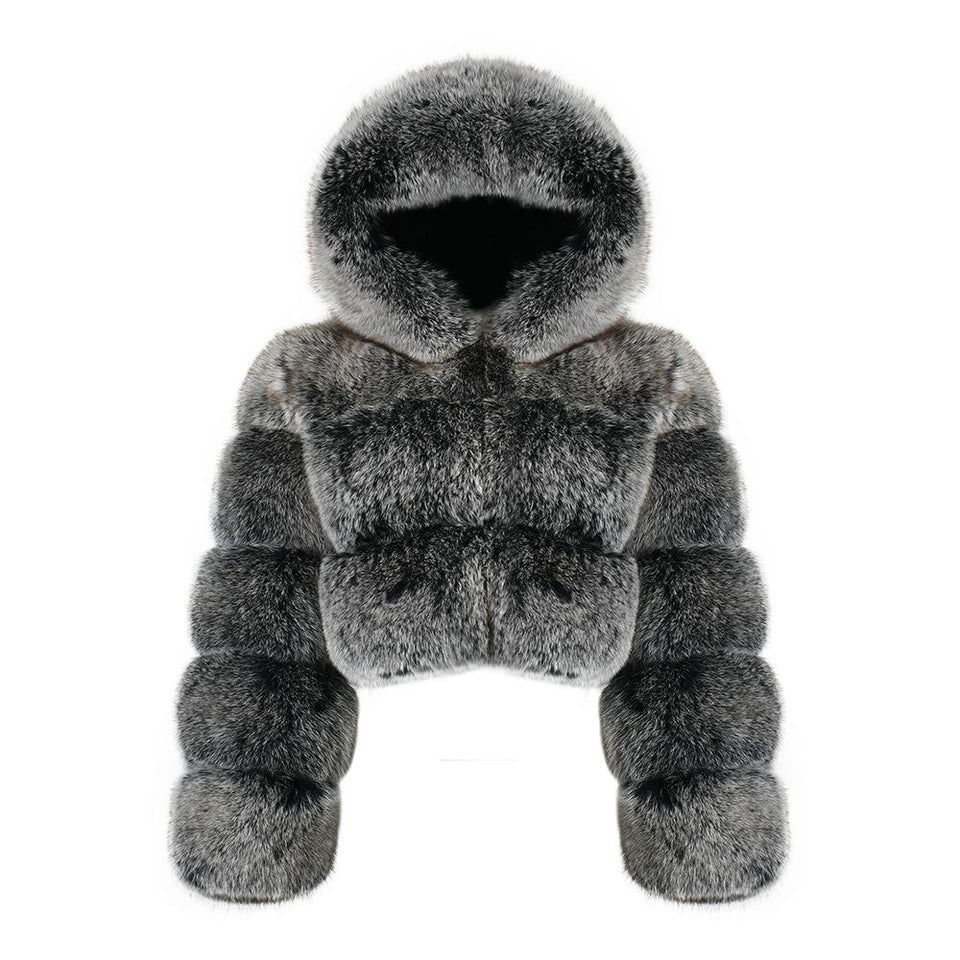 KAYALI HODDED FUR COAT